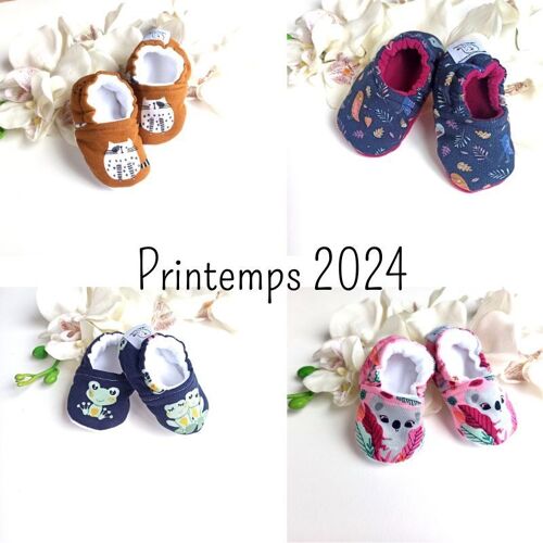 Chaussons bébé - gamme printemps 2024