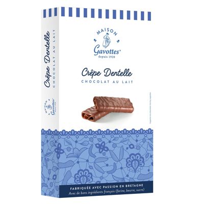 Milchschokoladen-Spitzen-Crêpe – 100-g-Karton – Bretonischer Keks – Gavottes