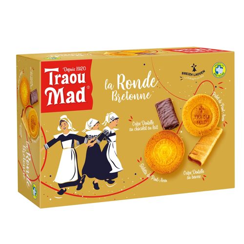 Assortiment de Biscuits Bretons - Coffret Partage La Ronde Bretonne 245g - Traou Mad