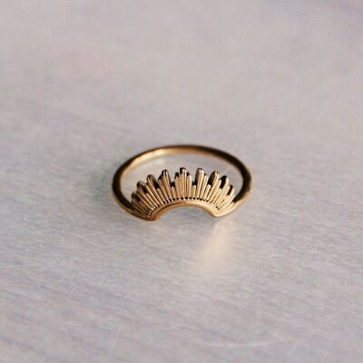 Stainless steel ring SUNRISE - gold