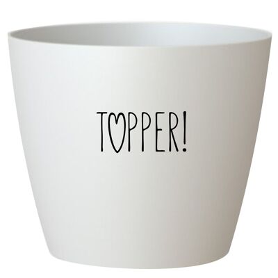 Flowerpot 'Topper' - white