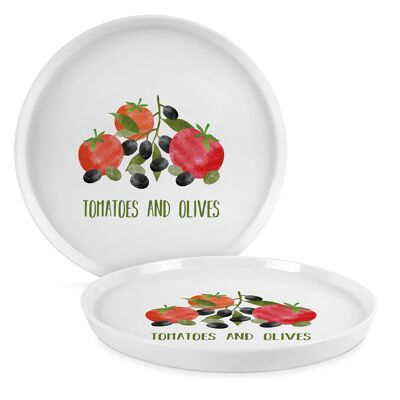 Assiette Tendance Tomates & Olives 21