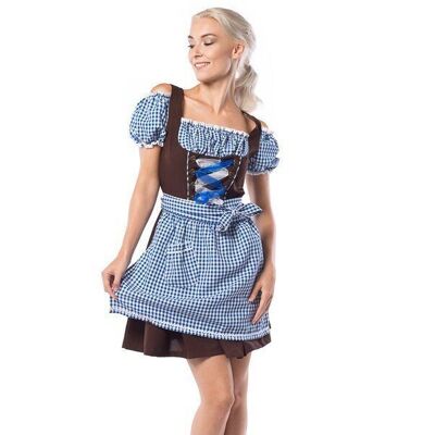 Oktoberfest Dress Anne-Ruth Blue/Brown - 2XL/44