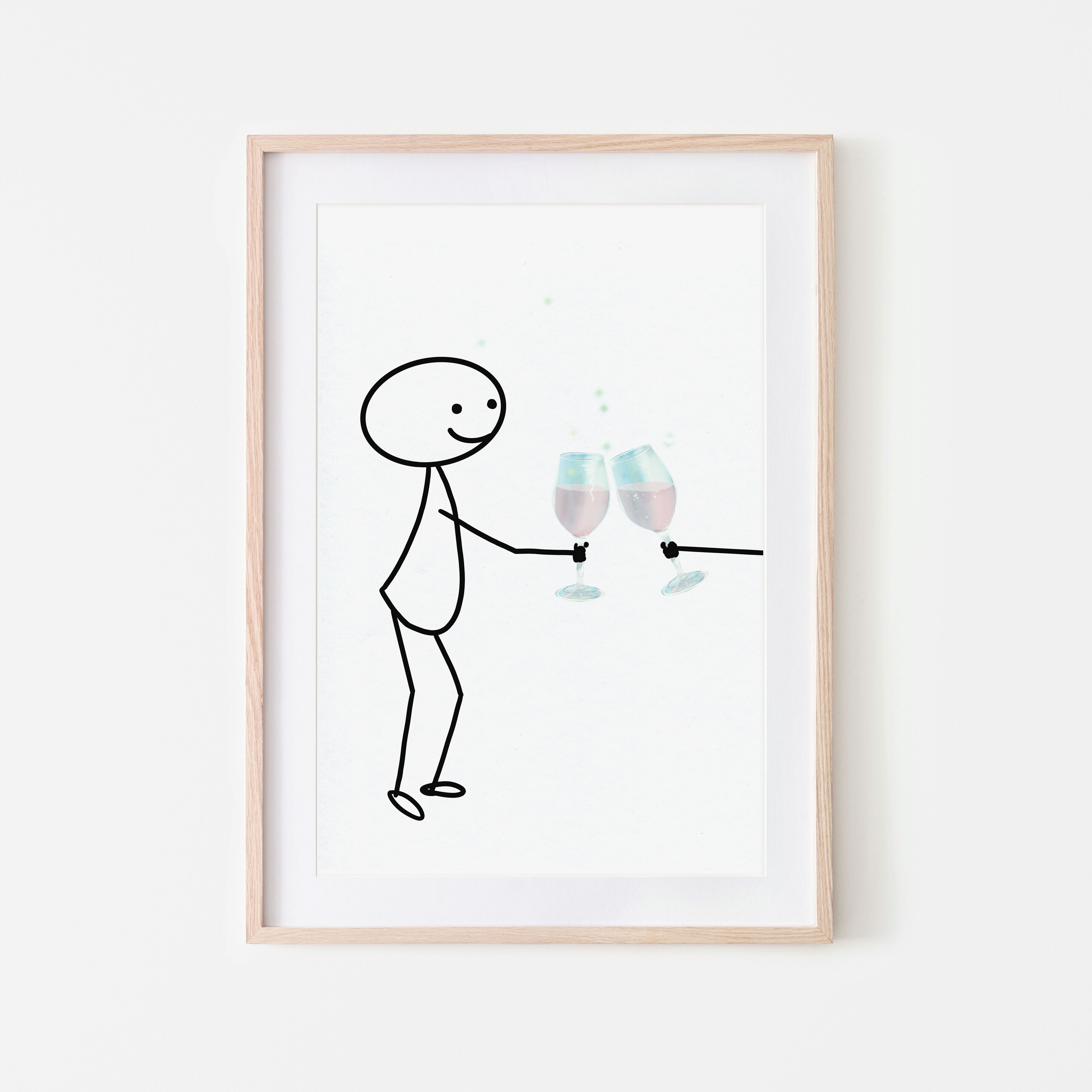 Cheers with Robin art print - A4 and A3