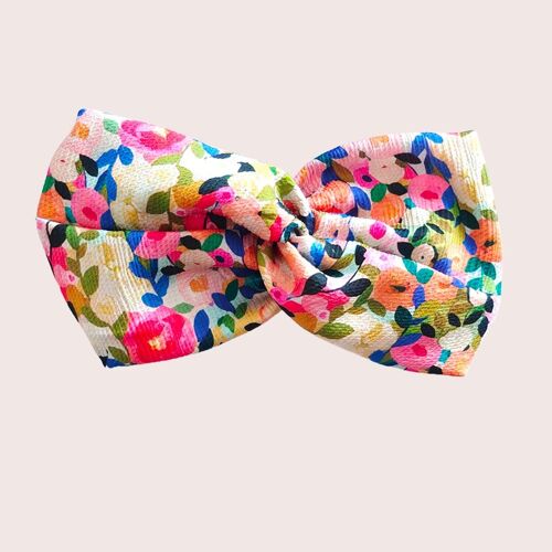 Headband TIDA / bandeau polyester à fleurs multicolores