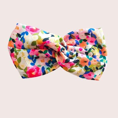 TIDA headband / polyester headband with multicolored flowers