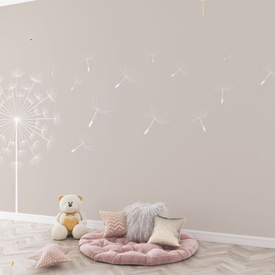 Wallpaper Dandelion - Beige