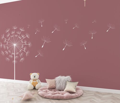 Wallpaper Dandelion - Old Pink