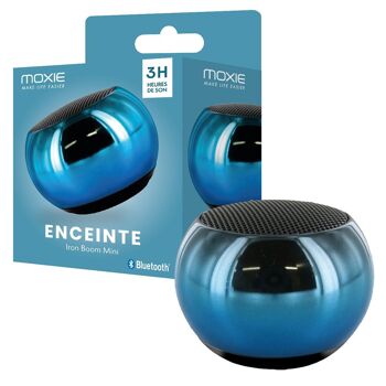 Mini Enceinte en Aluminium degradée bleu - Puissance 3W 1