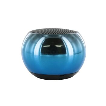 Mini Enceinte en Aluminium degradée bleu - Puissance 3W 4