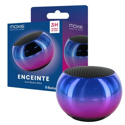 Mini Enceinte en Aluminium degradée violet / bleu - Puissance 3W