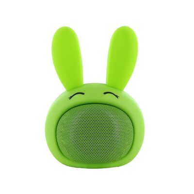 Altoparlante Bluetooth Rabbit con orecchie illuminate - verde