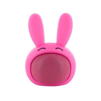 Enceinte Bluetooth Rabbit avec Oreilles Lumineuses - Rose 1