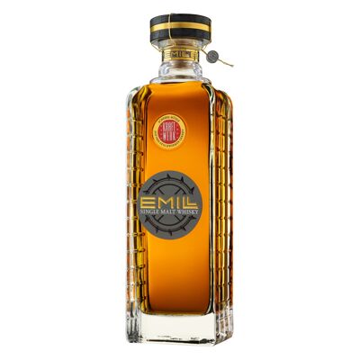 Scheibel EMILL Kraftwerk Whisky Single Malt 58,7%vol.    0,7 l avec Couverture cadeau