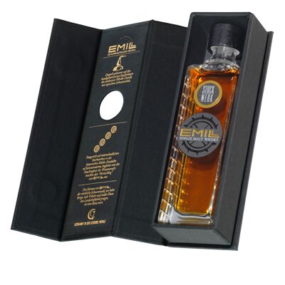 Scheibel EMILL Etage Whisky Single Malt 46,0%vol. 0,05 l y compris Couverture cadeau
