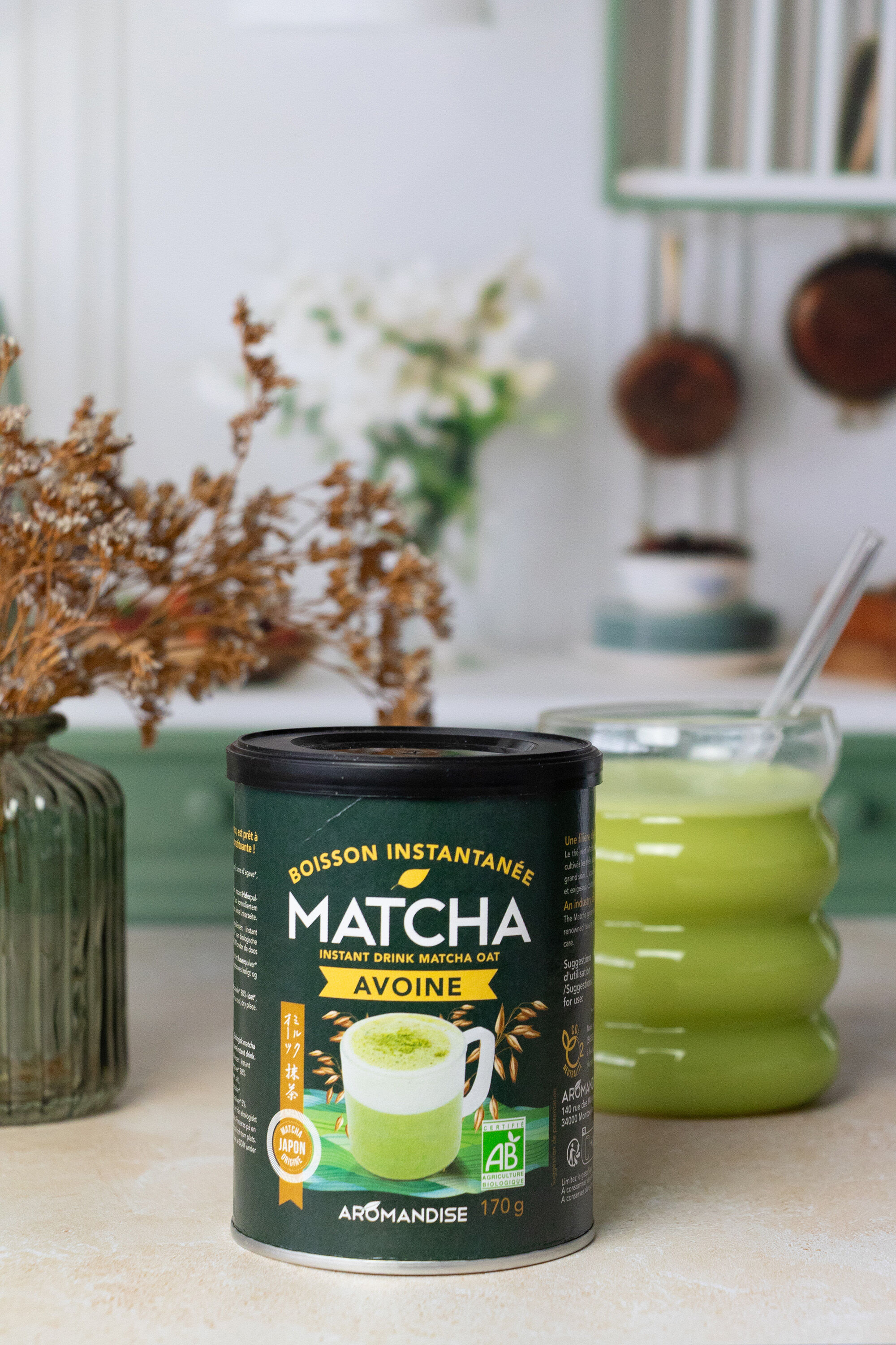Organic Matcha Oat Green Tea Powder - 170g - Aromandise