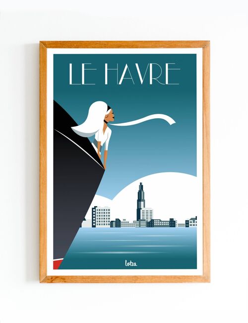 Affiche Le Havre | Poster Vintage Minimaliste | Affiche de Voyage | Travel Poster | Déco intérieure
