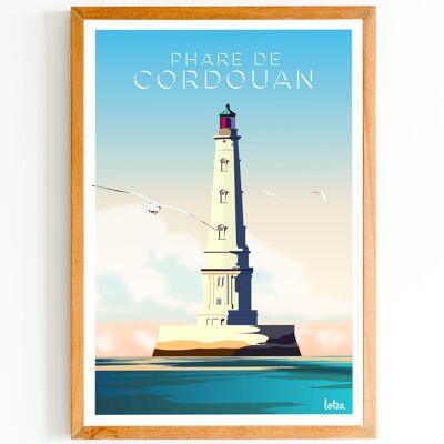 Poster del faro di Cordouan | Poster minimalista vintage | Poster di viaggio | Poster di viaggio | Decorazione d'interni