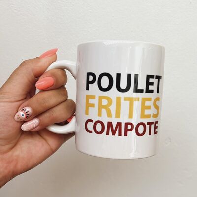 Taza Compota de pollo y patatas fritas