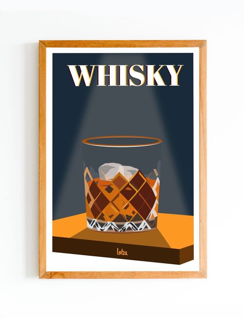 Affiche Whisky | Poster Vintage Minimaliste | Affiche de Voyage | Travel Poster | Déco intérieure