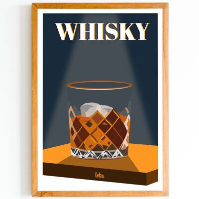 Poster di whisky | Poster minimalista vintage | Poster di viaggio | Poster di viaggio | Decorazione d'interni