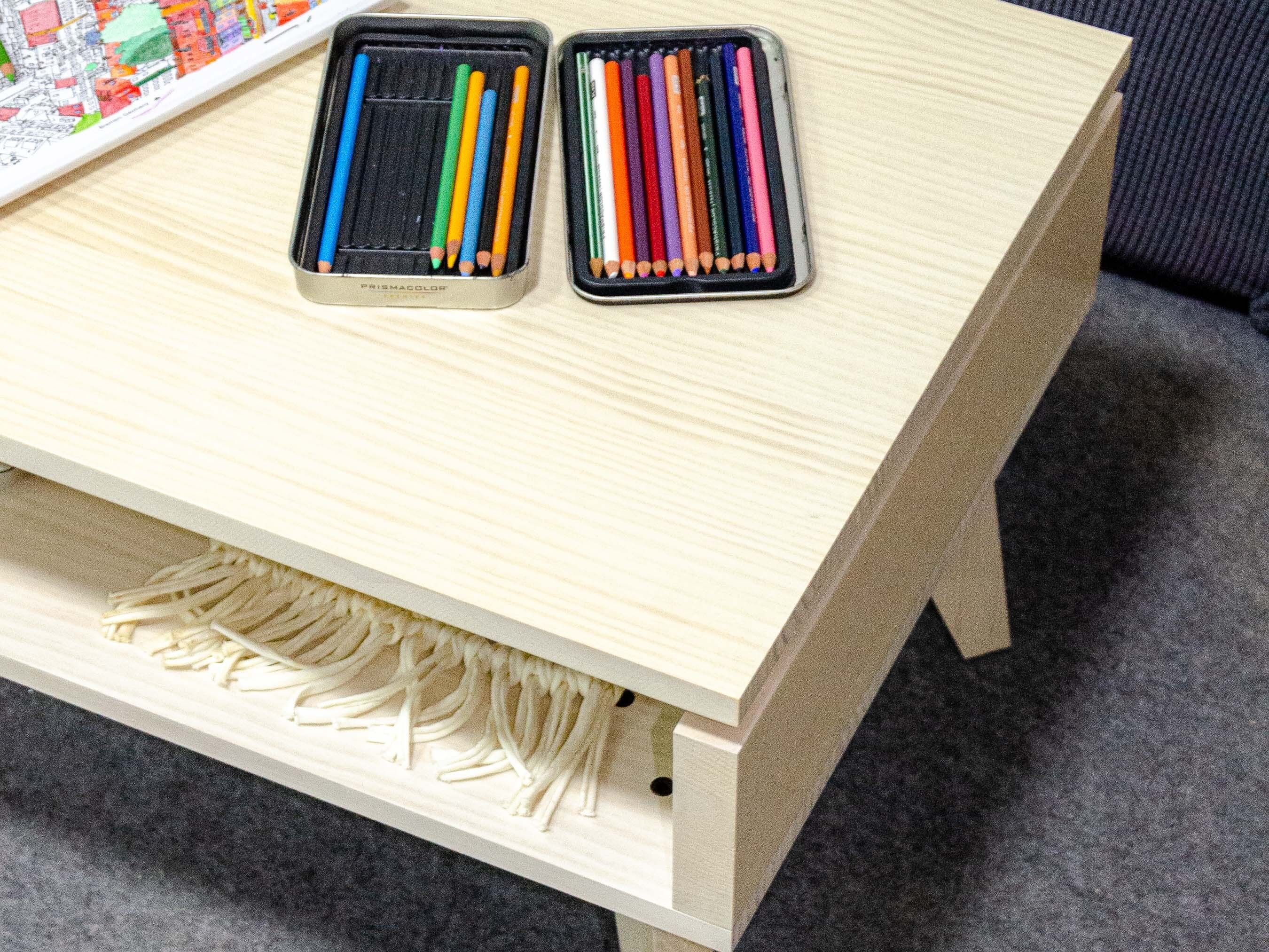 Table basse élévatrice ELEMENTAL, table basse pliante, table basse pour le salon, table pliante basse, bois massif, fait main, sans assemblage | DÉCO TERRAMARA