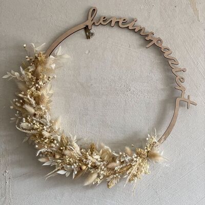 Dried flowers DIY set for wooden wreath walked in