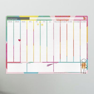 Jaarplanner A2, Wandkalender – Plannen met een Glimlach