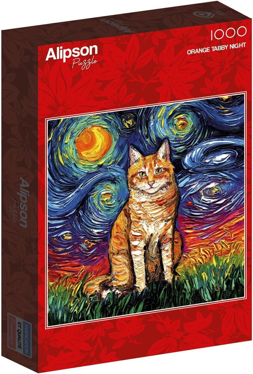 ALIZE GROUP – 1000-teiliges Puzzle „Katze im Da Vinci-Stil“.