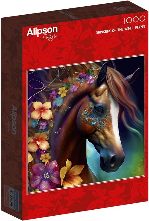 ALIZE GROUP  -Puzzle 1000 Pièces Cheval Et Fleurs