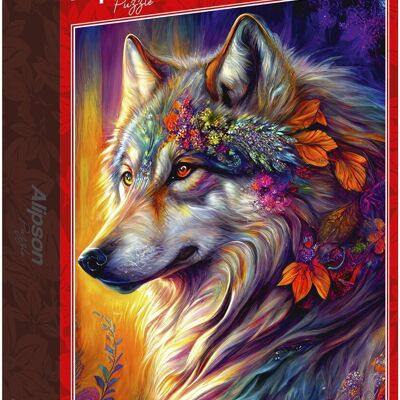 ALIZE GROUP – 1000-teiliges Puzzle Wolf mit Blumen