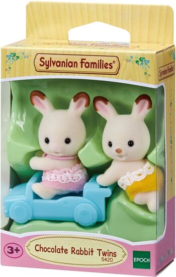 EPOCH D'ENFANCE - Jumeaux Lapins Chocolat Sylvanian 1