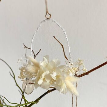 DIY pendentif de Pâques fleurs séchées 2