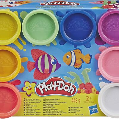 HASBRO - 8 barattoli standard di Play-Doh