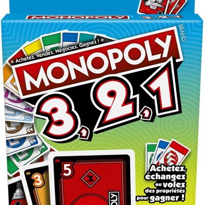 HASBRO - Juego de cartas Monopoly 3.2.1