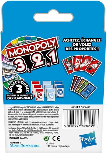 HASBRO - Jeu Cartes Monopoly 3.2.1 2