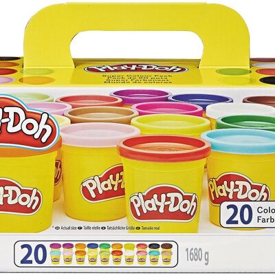 HASBRO – Packung mit 20 Play-Doh-Töpfen