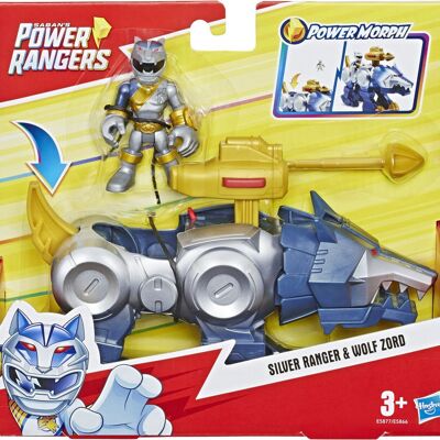 HASBRO - Vehículo Zord y figura Power Rangers de 12CM
