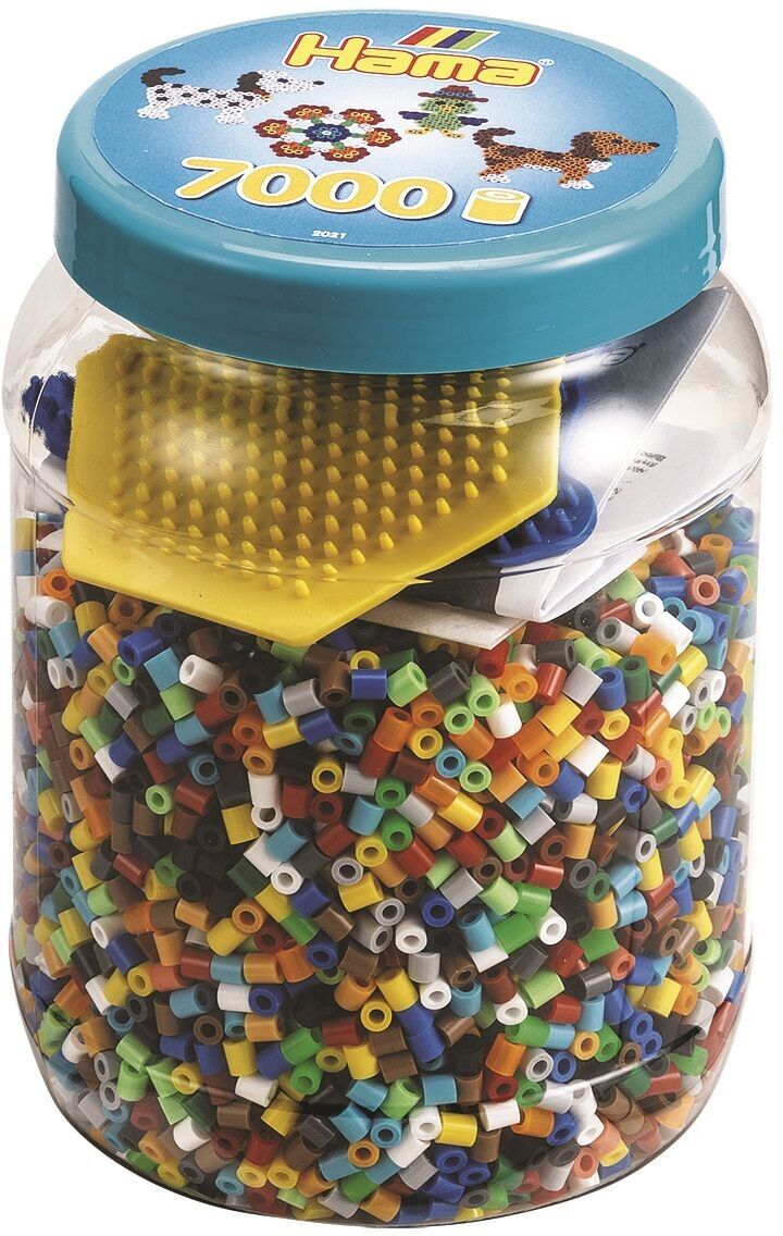 JBM - Bote Azul 7000 Cuentas Y 2 Tableros Hama