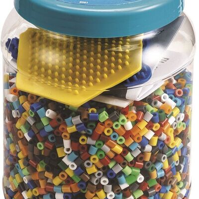 JBM - Blue Pot 7000 Beads And 2 Hama Boards