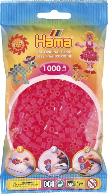 JBM - Sachet 1000 Perles Fuschia Hama