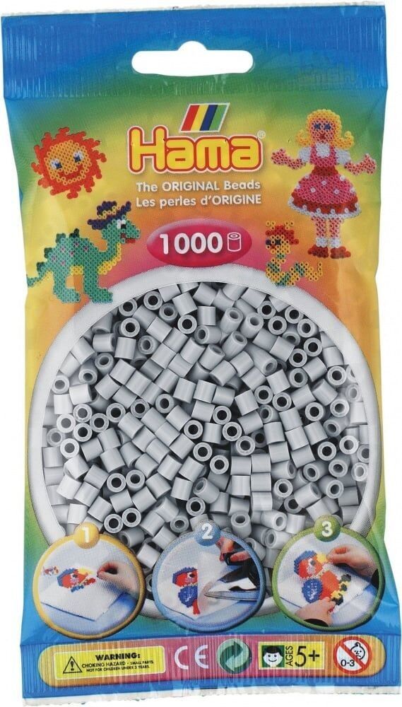 JBM - Bolsa de 1000 Hama Beads Grises