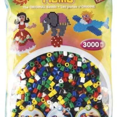 JBM - Bag of 3000 Mixed Hama Beads 22 Colors