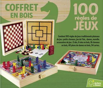 JEUJURA - Coffret Bois 100 Jeux 1