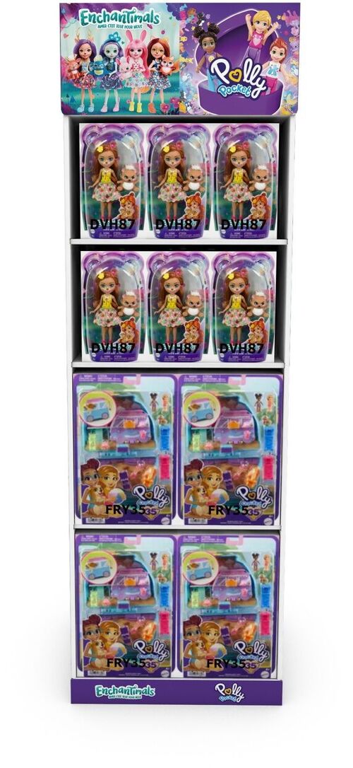 MATTEL  - Présentoir 40 Enchantimals Et Polly Pocket