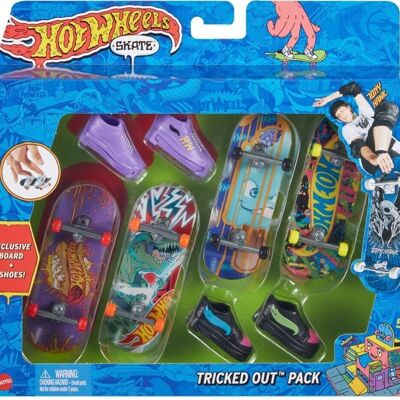 MATTEL - Scatola da 4 pattini da dito Hot Wheels