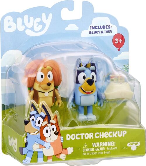 MOOSE TOYS - Pack 2 Figurines Bluey  - Modèle choisi aléatoirement