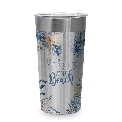 Ocean Life is better Mug de voyage en acier