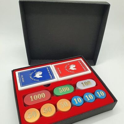 Box of tokens & cards - Bridge