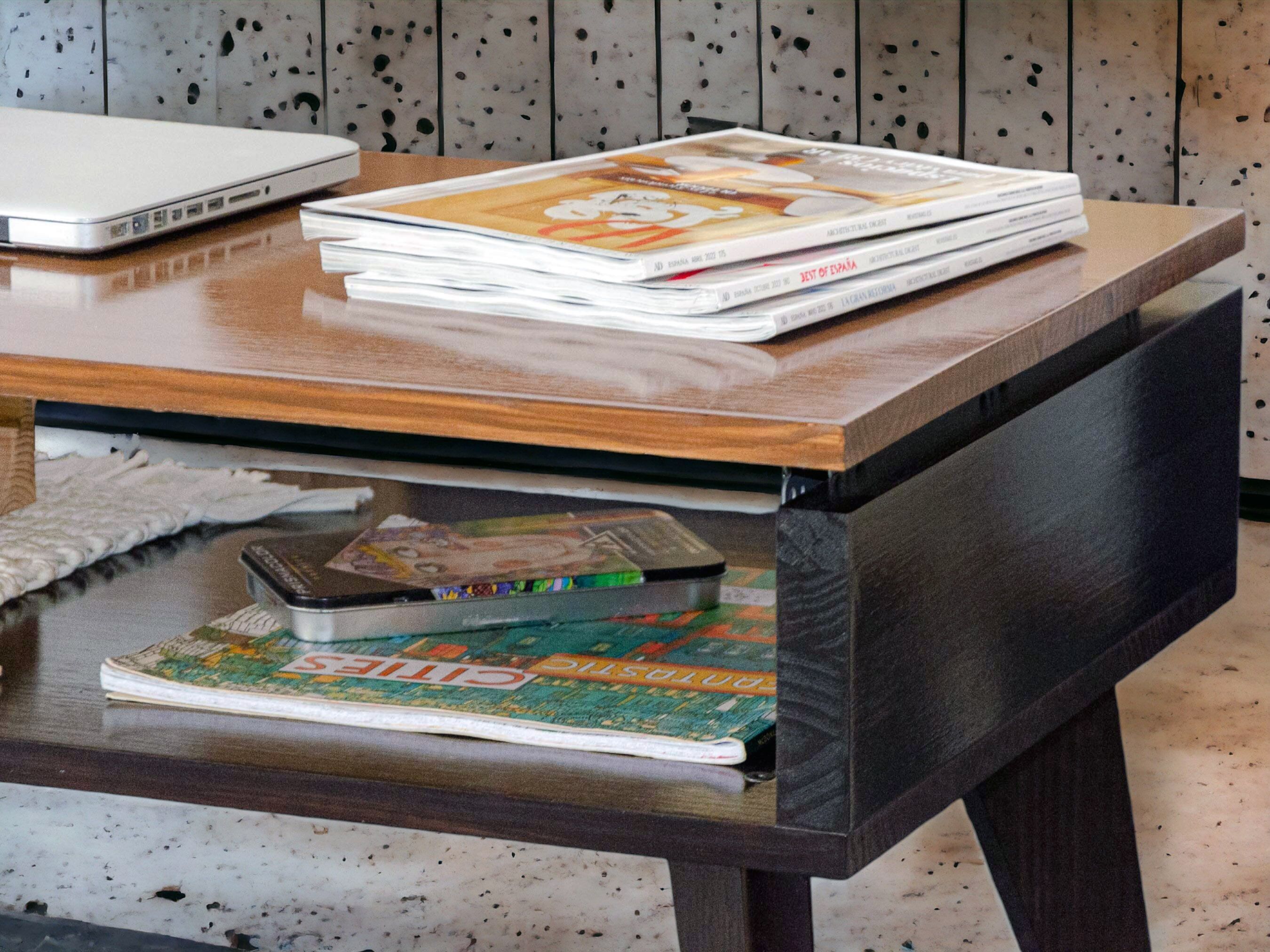 Table basse élévatrice ELEMENTAL, table basse pliante, table basse pour le salon, table pliante basse, bois massif, fait main, sans assemblage | DÉCO TERRAMARA